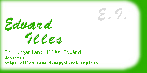 edvard illes business card