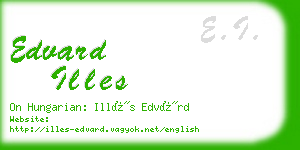edvard illes business card
